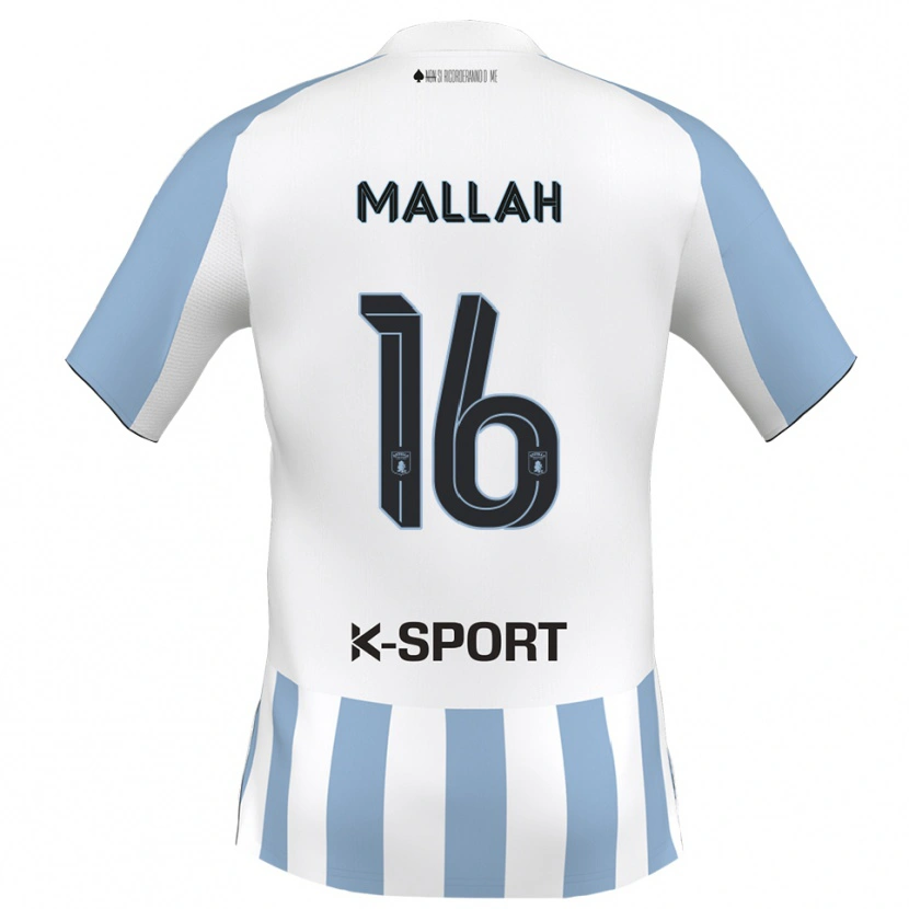 Danxen Hombre Camiseta Rachid Mallah #16 Blanco Azul Cielo 1ª Equipación 2025/26 La Camisa