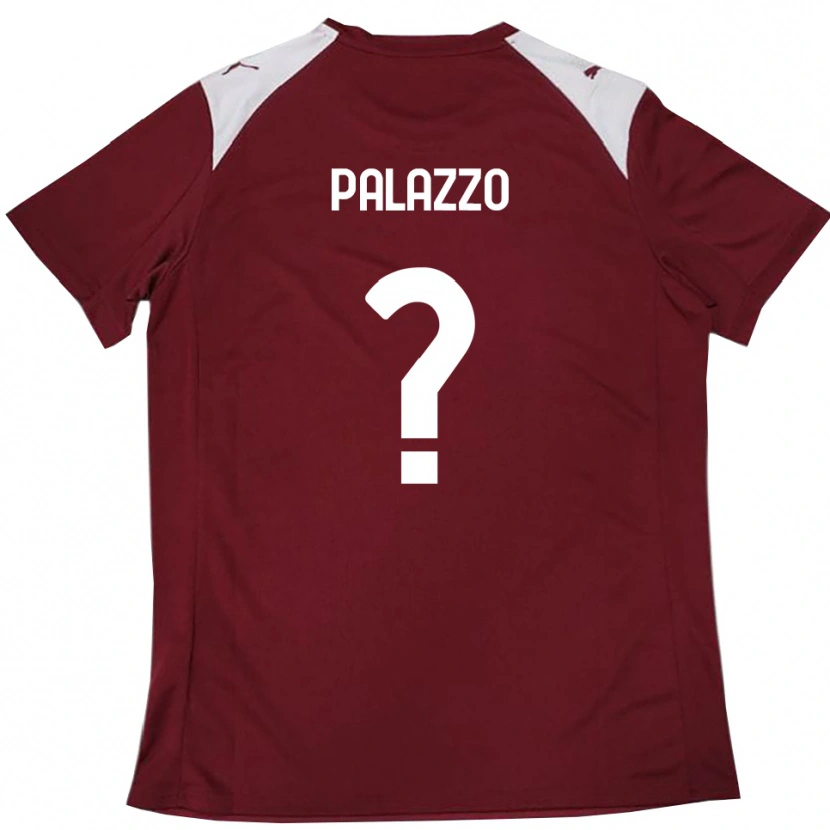Danxen Hombre Camiseta Mario Palazzo #0 Borgoña Blanco 1ª Equipación 2025/26 La Camisa