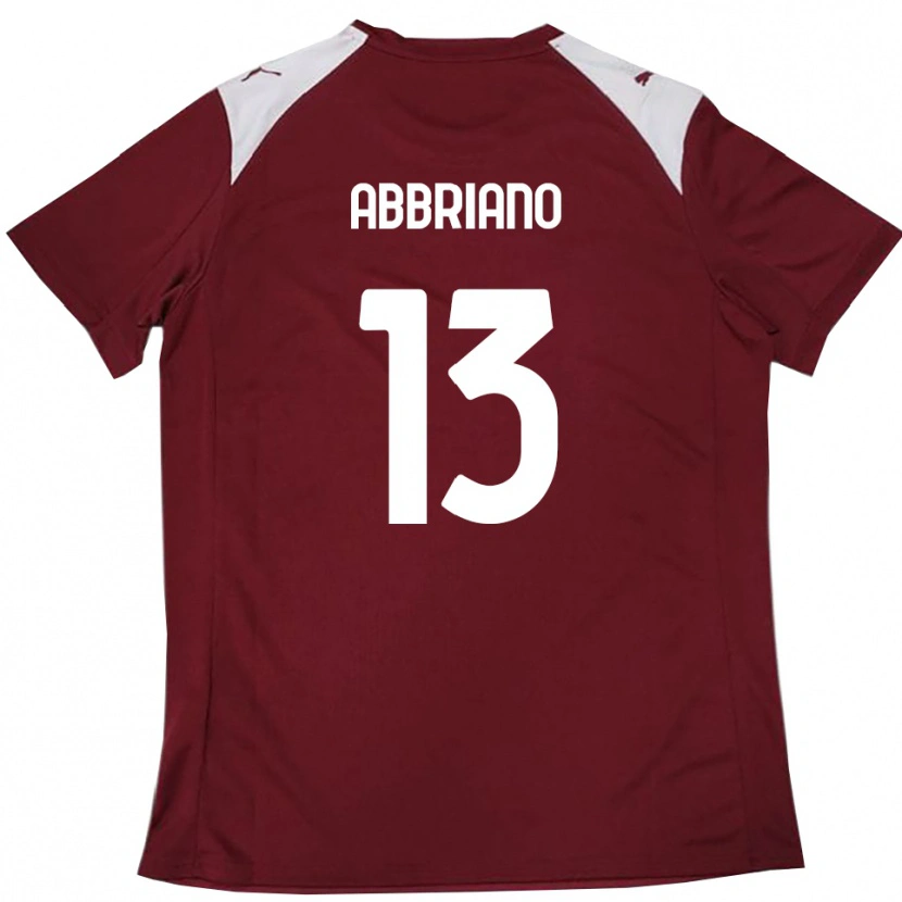 Danxen Hombre Camiseta William Abbriano #13 Borgoña Blanco 1ª Equipación 2025/26 La Camisa