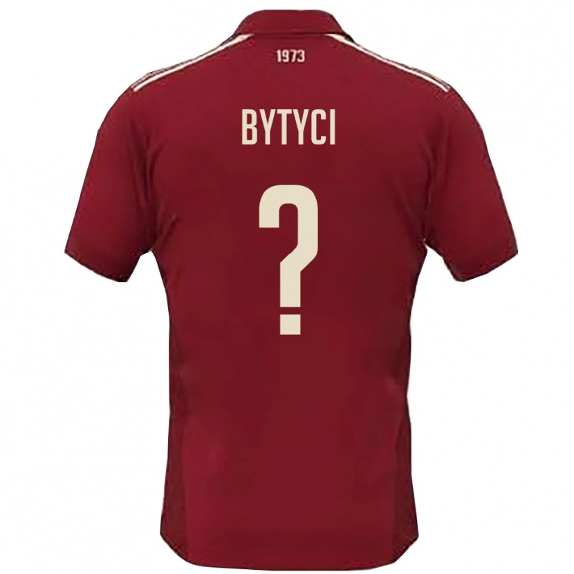 Danxen Hombre Camiseta Arban Bytyci #0 Borgoña Blanco 1ª Equipación 2025/26 La Camisa