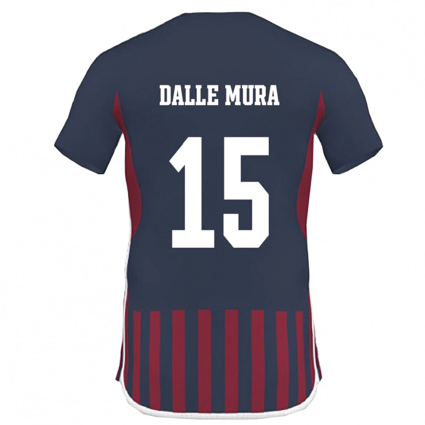 Danxen Hombre Camiseta Christian Dalle Mura #15 Marino Rojo 1ª Equipación 2025/26 La Camisa