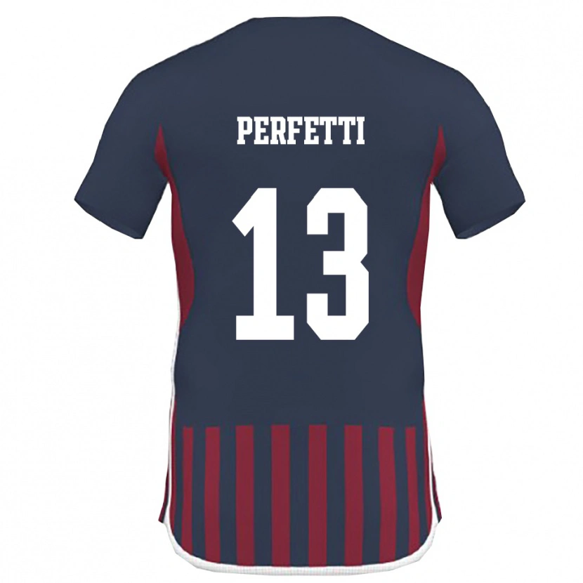 Danxen Hombre Camiseta Daniel Perfetti #13 Marino Rojo 1ª Equipación 2025/26 La Camisa