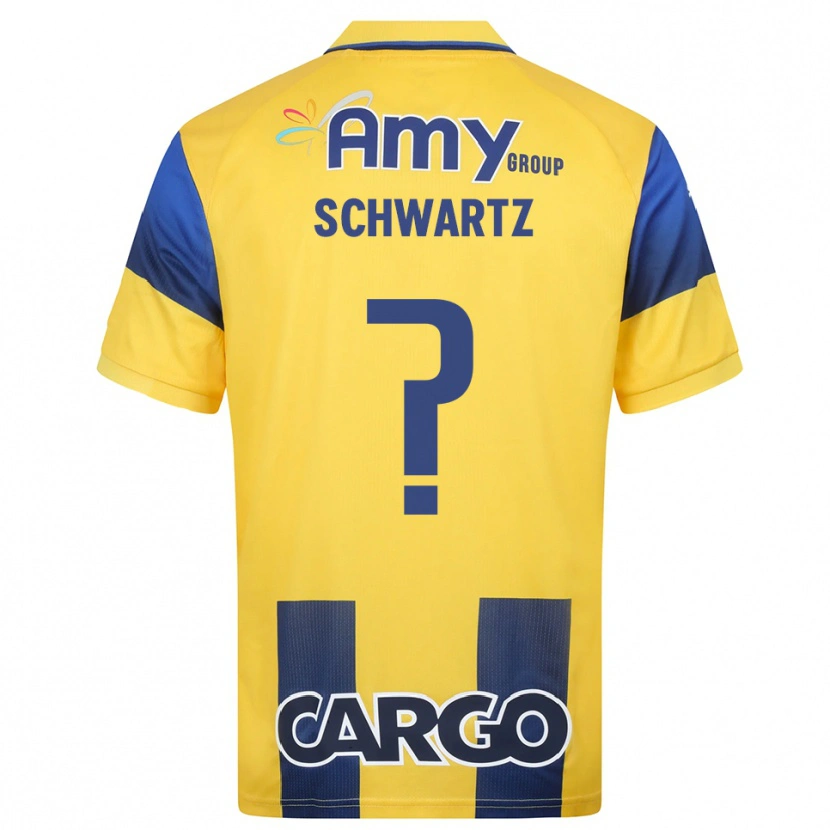 Danxen Hombre Camiseta Noam Schwartz #0 Amarillo Marino 1ª Equipación 2025/26 La Camisa