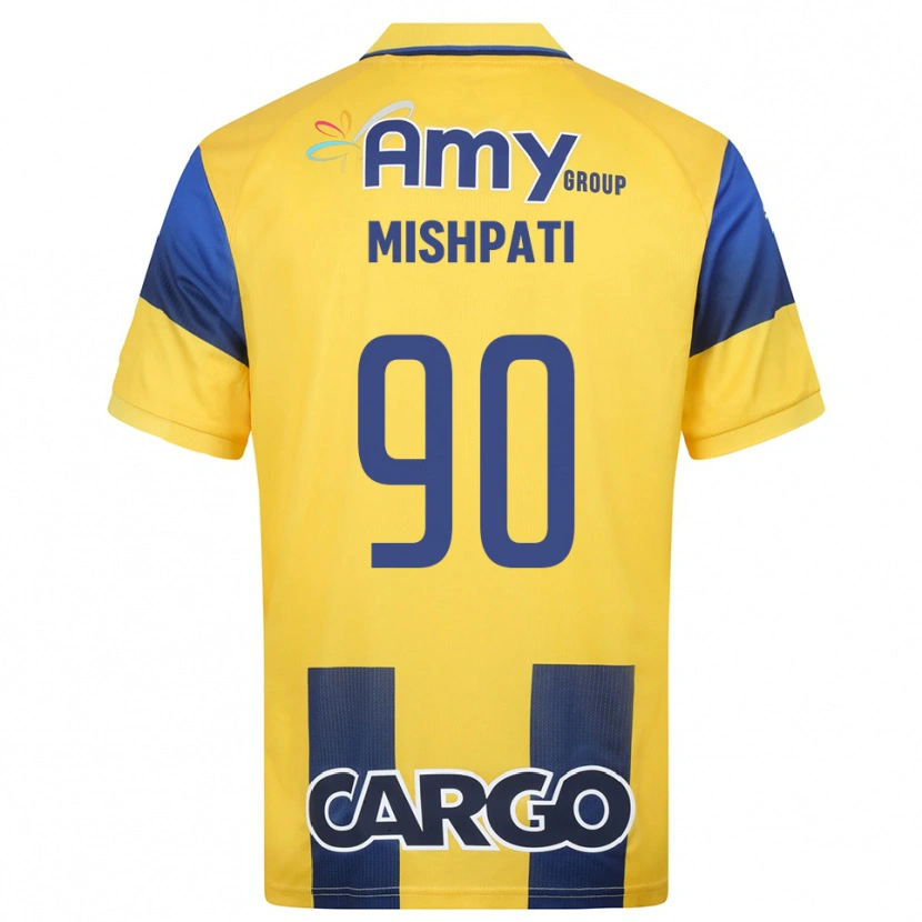 Danxen Hombre Camiseta Roi Mishpati #90 Amarillo Marino 1ª Equipación 2025/26 La Camisa