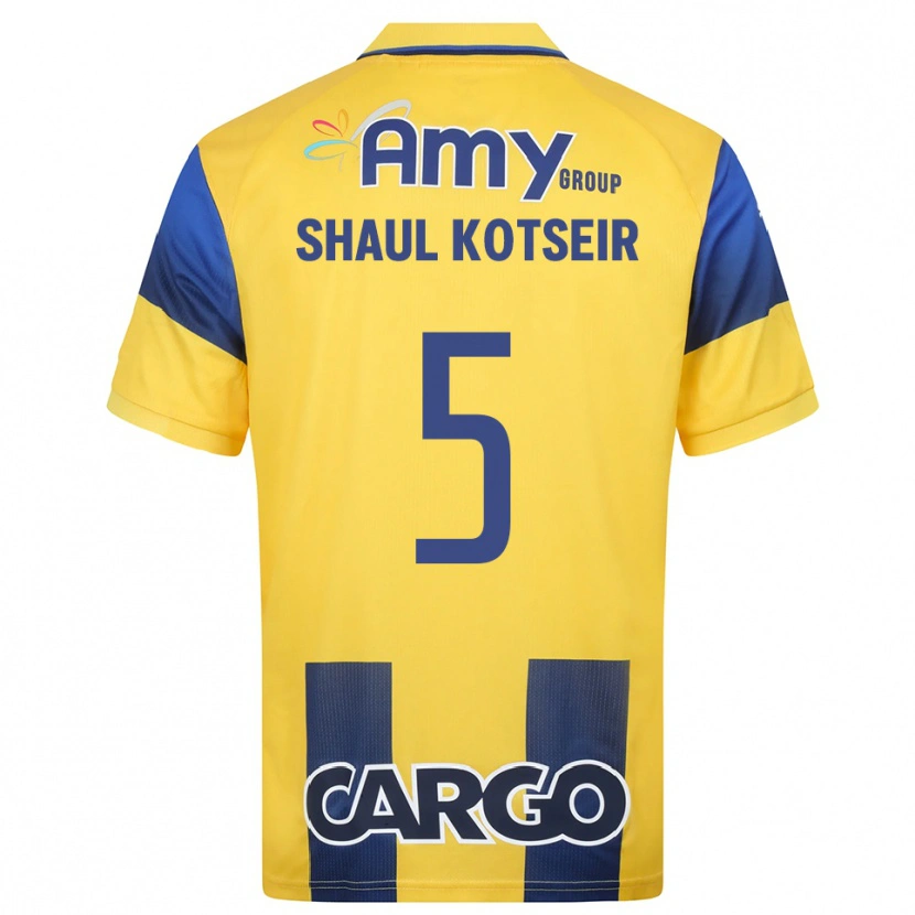 Danxen Hombre Camiseta Yonathan Shaul Kotseir #5 Amarillo Marino 1ª Equipación 2025/26 La Camisa
