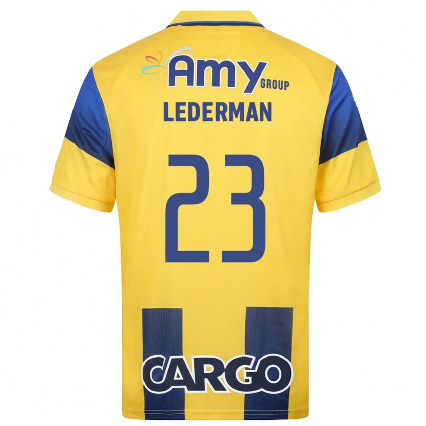 Danxen Hombre Camiseta Ben Lederman #23 Amarillo Marino 1ª Equipación 2025/26 La Camisa