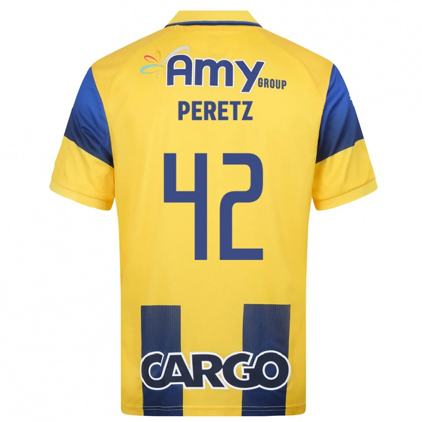 Danxen Hombre Camiseta Dor Peretz #42 Amarillo Marino 1ª Equipación 2025/26 La Camisa