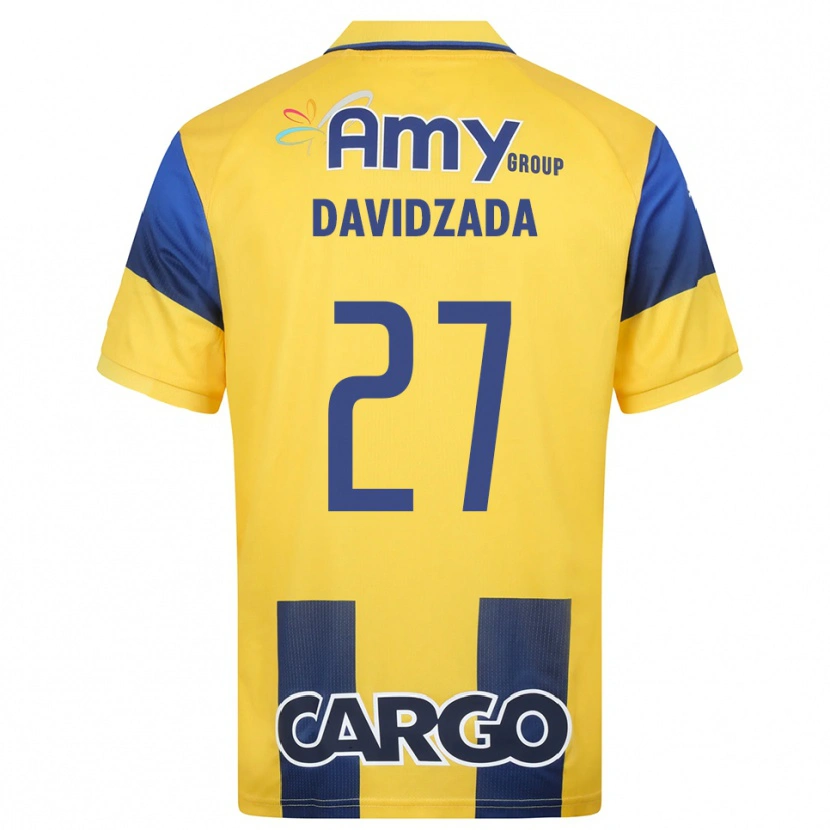 Danxen Hombre Camiseta Ofir Davidzada #27 Amarillo Marino 1ª Equipación 2025/26 La Camisa
