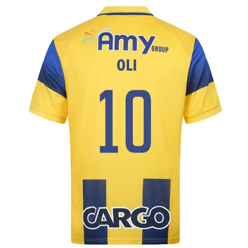 Danxen Hombre Camiseta Ido Oli #10 Amarillo Marino 1ª Equipación 2025/26 La Camisa