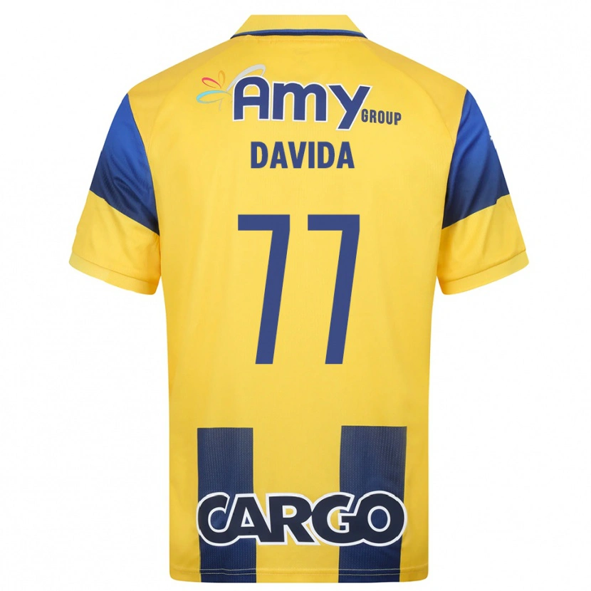 Danxen Hombre Camiseta Osher Davida #77 Amarillo Marino 1ª Equipación 2025/26 La Camisa