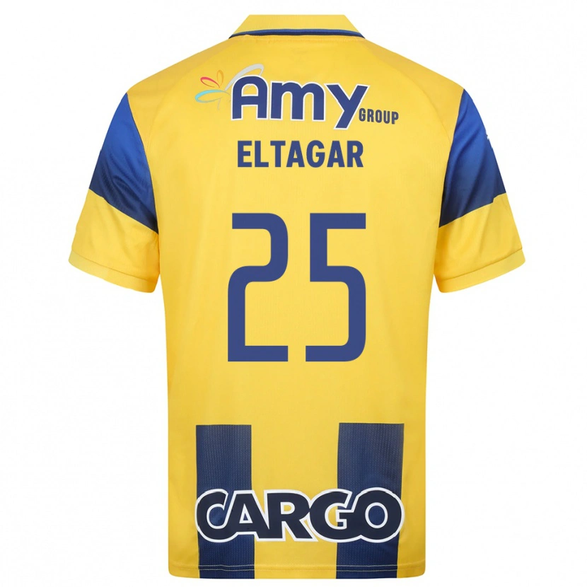 Danxen Hombre Camiseta Barak Eltagar #25 Amarillo Marino 1ª Equipación 2025/26 La Camisa
