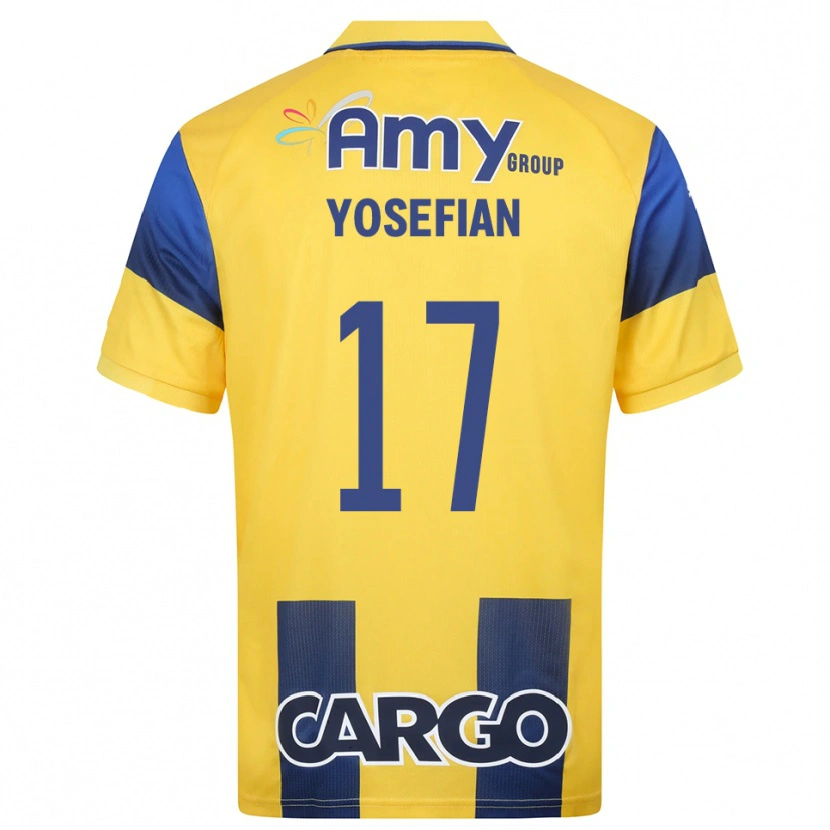 Danxen Hombre Camiseta Harel Yosefian #17 Amarillo Marino 1ª Equipación 2025/26 La Camisa