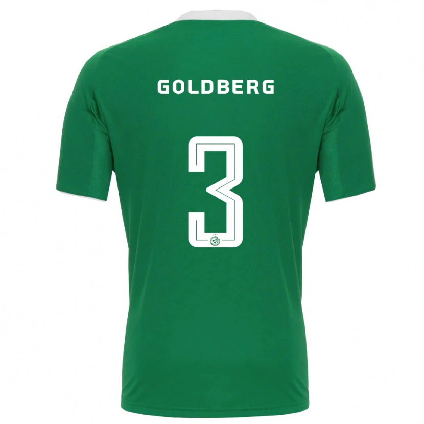 Danxen Hombre Camiseta Shon Goldberg #3 Verde Blanco 1ª Equipación 2025/26 La Camisa