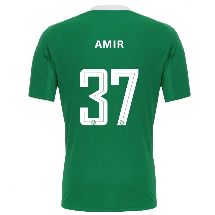 Danxen Hombre Camiseta Elad Amir #37 Verde Blanco 1ª Equipación 2025/26 La Camisa
