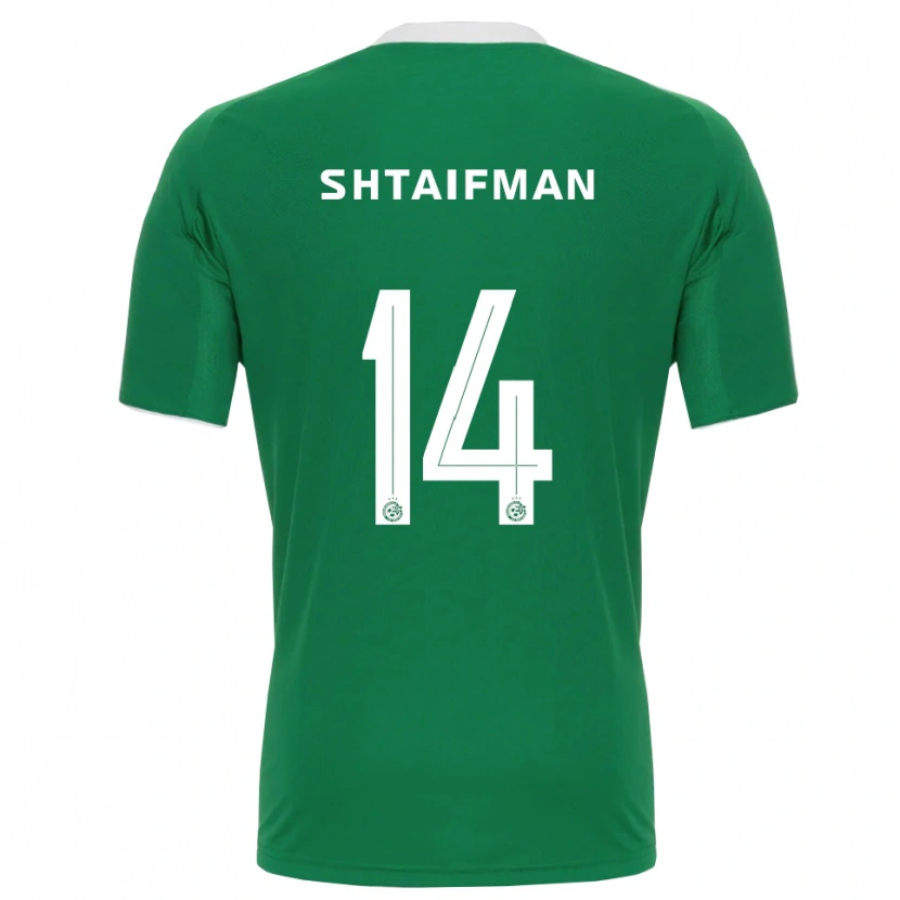 Danxen Hombre Camiseta Noam Shtaifman #14 Verde Blanco 1ª Equipación 2025/26 La Camisa
