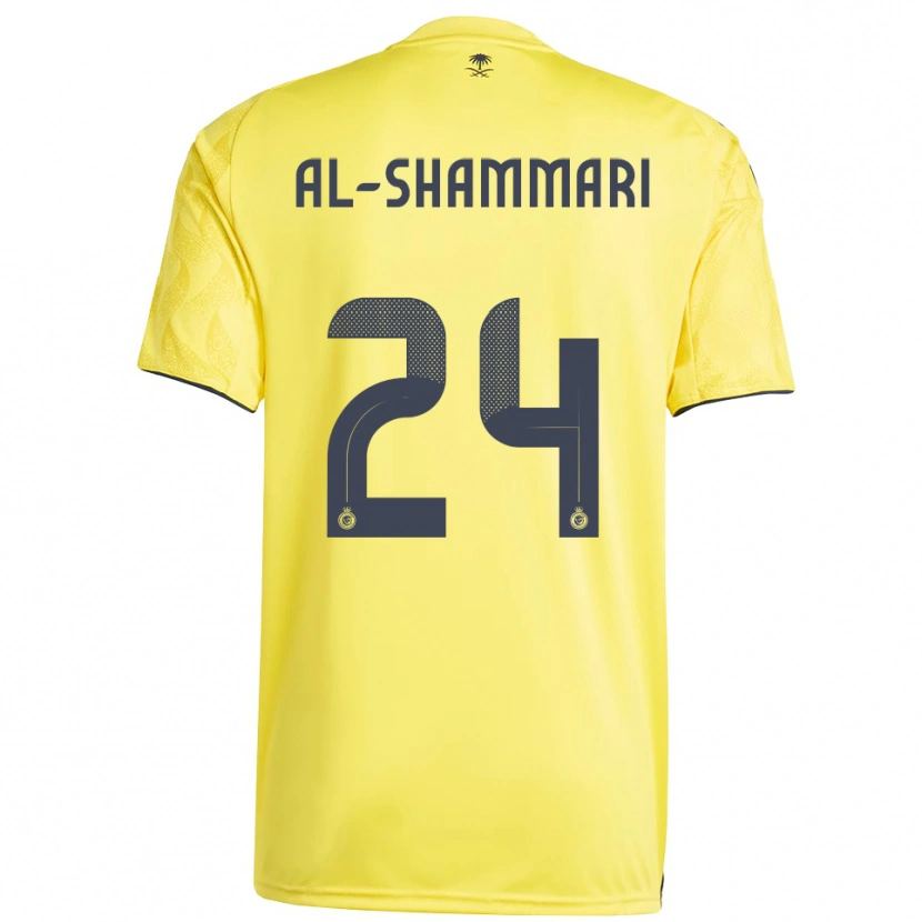 Danxen Hombre Camiseta Mansour Al-Shammari #24 Amarillo Negro 1ª Equipación 2025/26 La Camisa