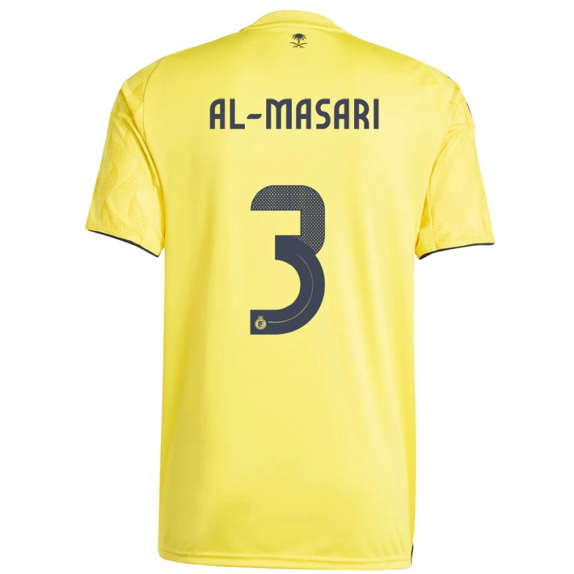 Danxen Hombre Camiseta Wade Al-Masari #3 Amarillo Negro 1ª Equipación 2025/26 La Camisa
