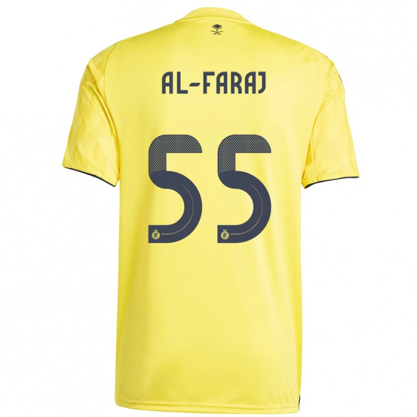 Danxen Hombre Camiseta Abdulaziz Al-Faraj #55 Amarillo Negro 1ª Equipación 2025/26 La Camisa