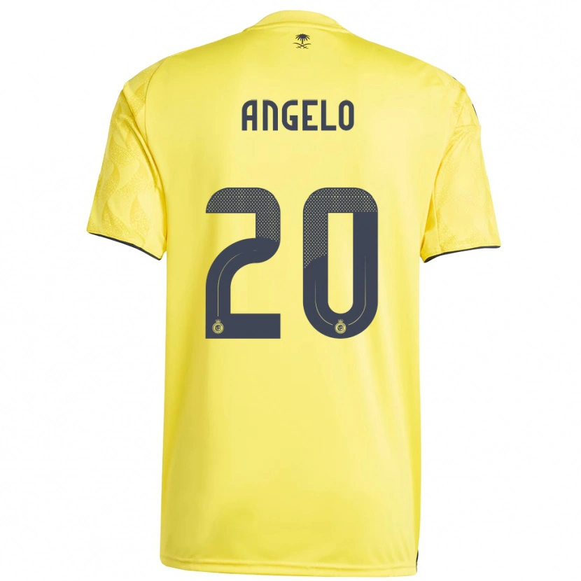 Danxen Hombre Camiseta Ângelo #20 Amarillo Negro 1ª Equipación 2025/26 La Camisa