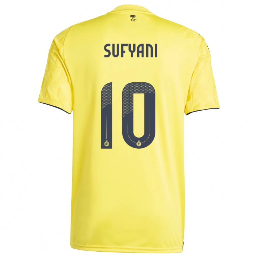 Danxen Hombre Camiseta Abdulrahman Sufyani #10 Amarillo Negro 1ª Equipación 2025/26 La Camisa