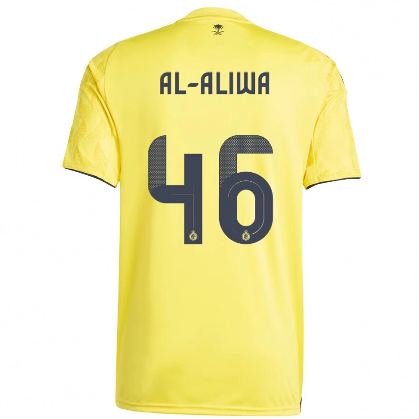 Danxen Hombre Camiseta Abdulaziz Al-Aliwa #46 Amarillo Negro 1ª Equipación 2025/26 La Camisa