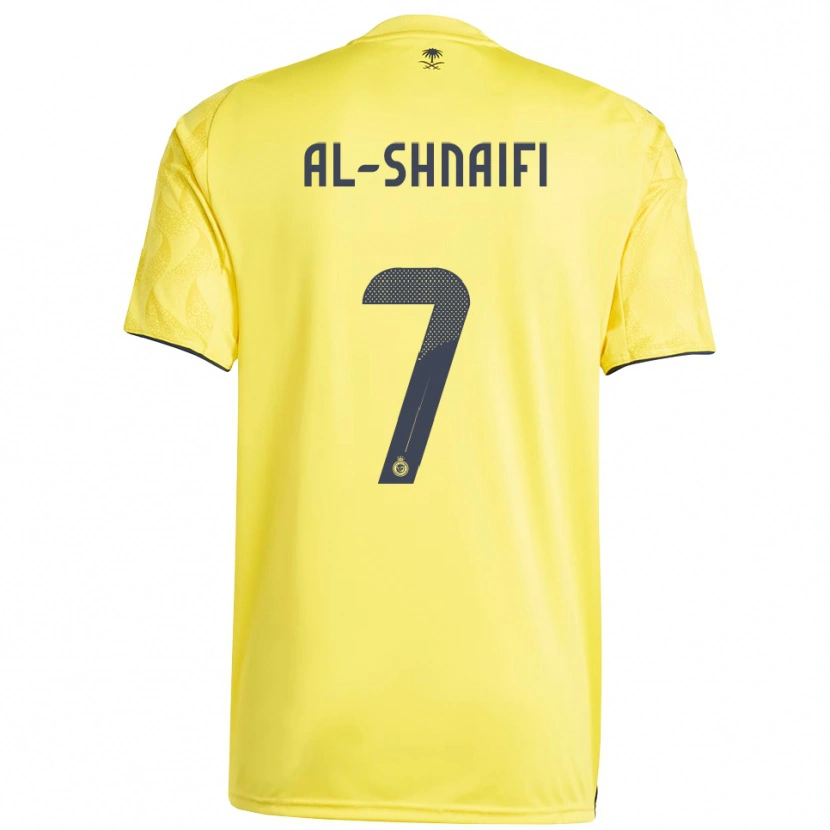 Danxen Hombre Camiseta Basmah Al-Shnaifi #7 Amarillo Negro 1ª Equipación 2025/26 La Camisa