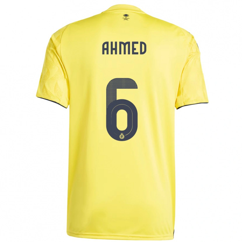 Danxen Hombre Camiseta Aseel Ahmed #6 Amarillo Negro 1ª Equipación 2025/26 La Camisa