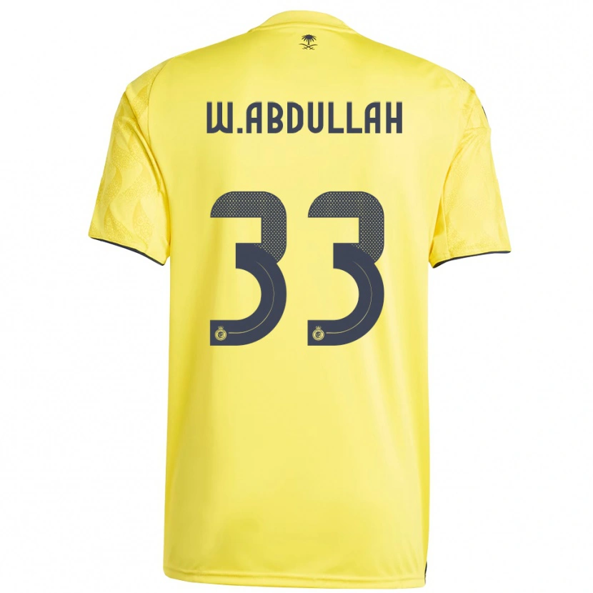 Danxen Hombre Camiseta Waleed Abdullah #33 Amarillo Negro 1ª Equipación 2025/26 La Camisa