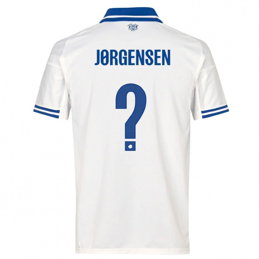 Danxen Hombre Camiseta Mads Jørgensen #0 Blanco Azul 1ª Equipación 2025/26 La Camisa