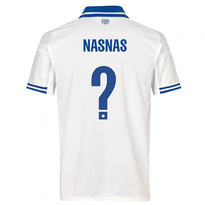 Danxen Hombre Camiseta Marvin Nasnas #0 Blanco Azul 1ª Equipación 2025/26 La Camisa
