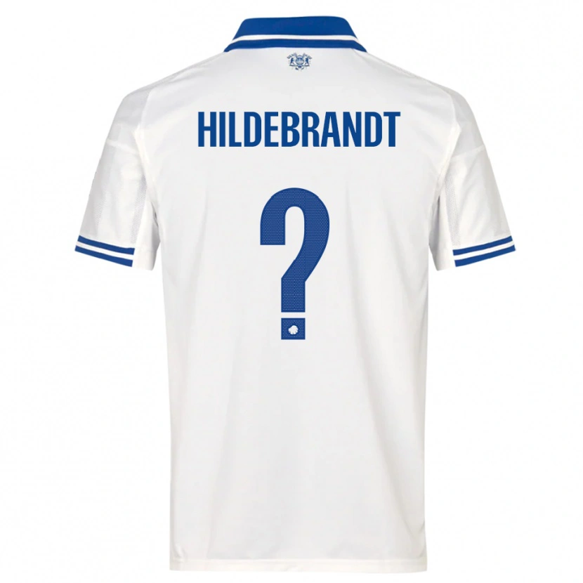 Danxen Hombre Camiseta Sylvester Hildebrandt #0 Blanco Azul 1ª Equipación 2025/26 La Camisa