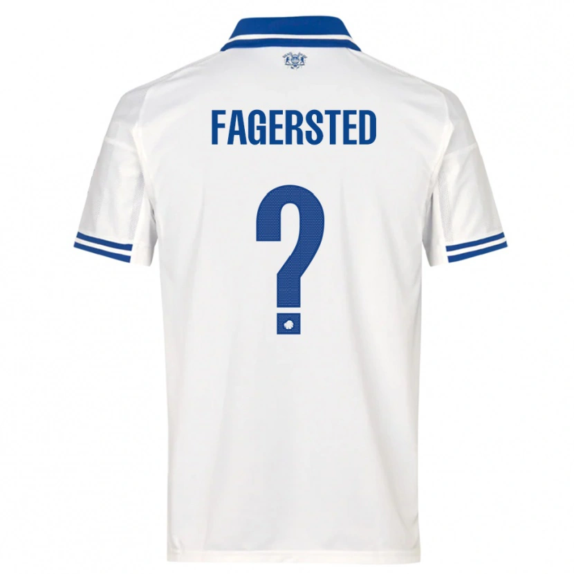 Danxen Hombre Camiseta Johan Fagersted #0 Blanco Azul 1ª Equipación 2025/26 La Camisa