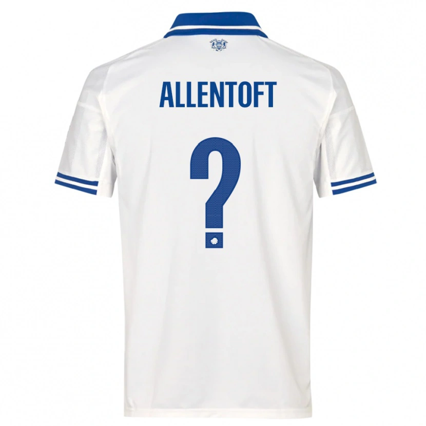 Danxen Hombre Camiseta Philip Allentoft #0 Blanco Azul 1ª Equipación 2025/26 La Camisa
