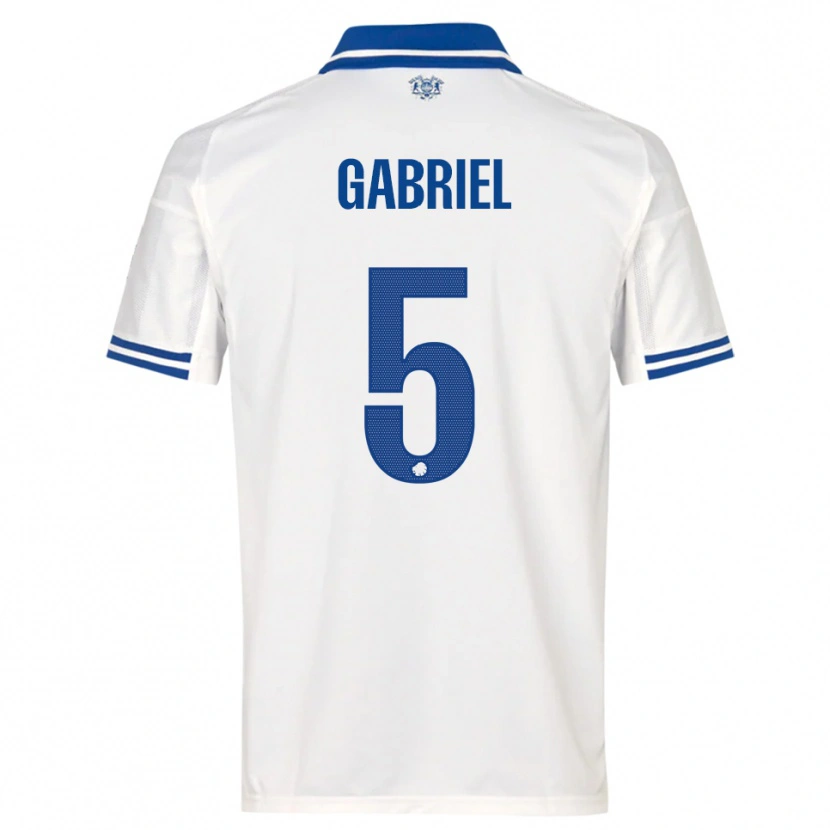 Danxen Hombre Camiseta Gabriel Pereira #5 Blanco Azul 1ª Equipación 2025/26 La Camisa
