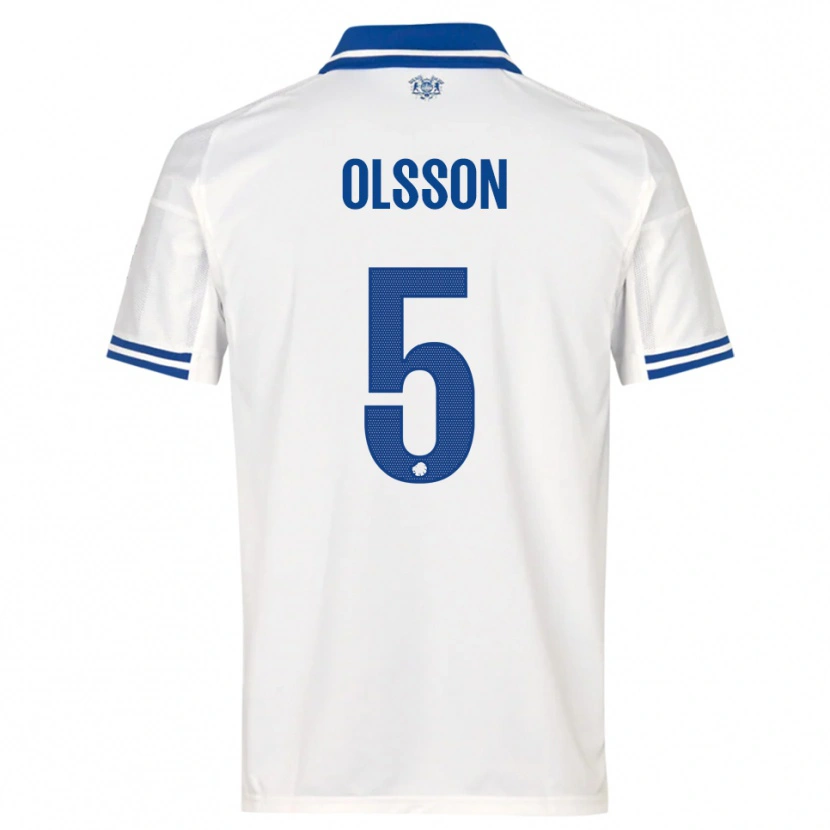 Danxen Hombre Camiseta Cornelius Olsson #5 Blanco Azul 1ª Equipación 2025/26 La Camisa