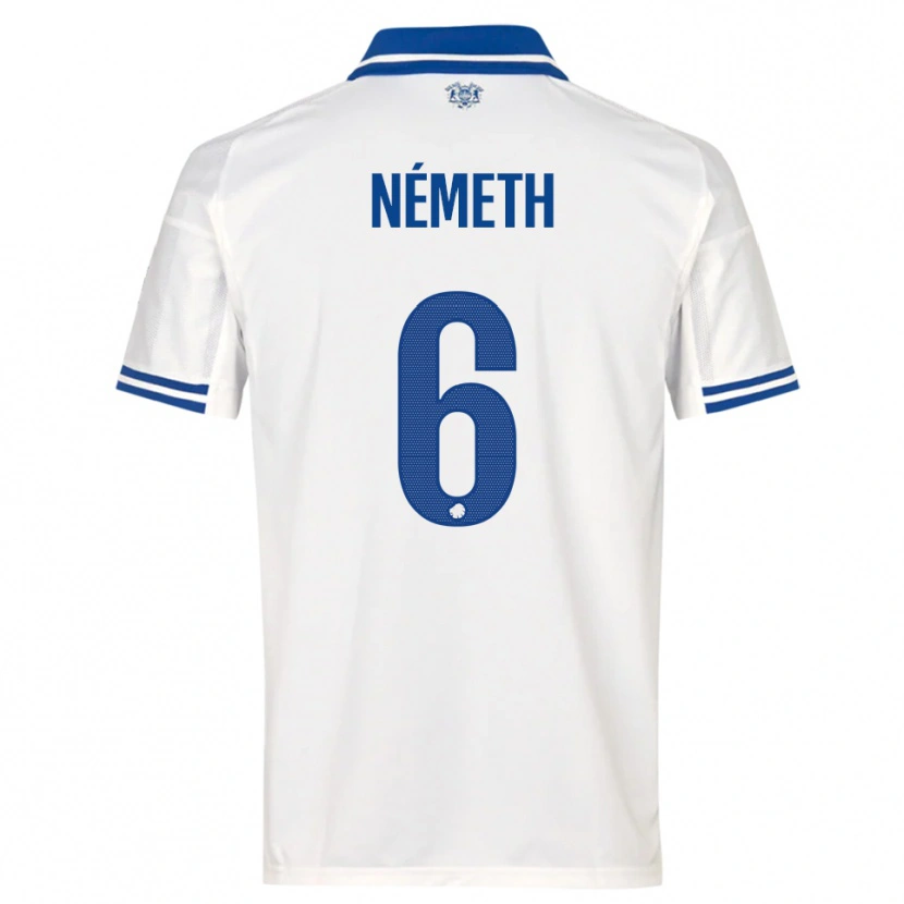 Danxen Hombre Camiseta Hunor Németh #6 Blanco Azul 1ª Equipación 2025/26 La Camisa