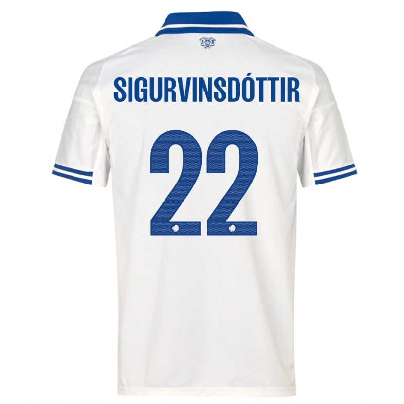 Danxen Hombre Camiseta Sunneva Sigurvinsdóttir #22 Blanco Azul 1ª Equipación 2025/26 La Camisa