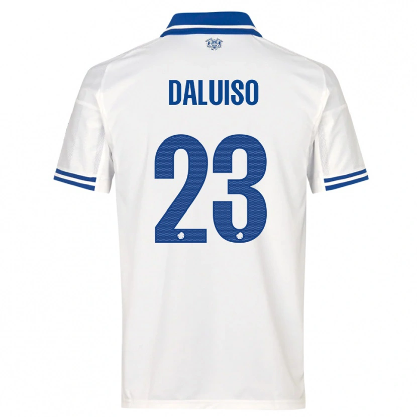 Danxen Hombre Camiseta Christoffer Daluiso #23 Blanco Azul 1ª Equipación 2025/26 La Camisa