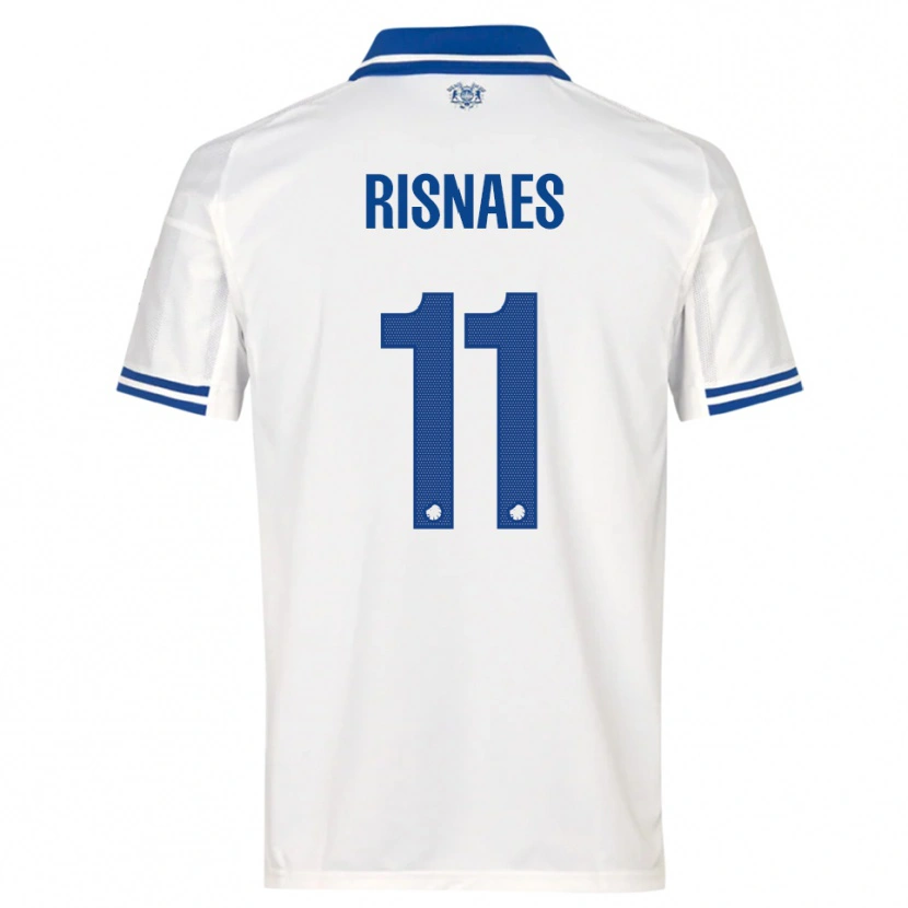 Danxen Hombre Camiseta Roberto Risnaes #11 Blanco Azul 1ª Equipación 2025/26 La Camisa