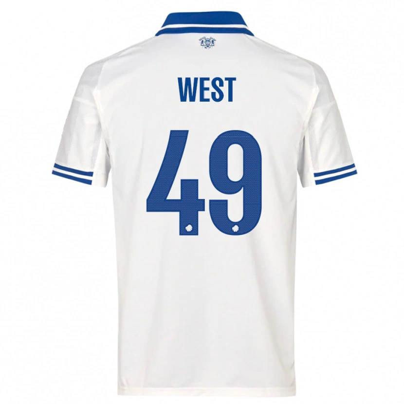 Danxen Hombre Camiseta Liam West #49 Blanco Azul 1ª Equipación 2025/26 La Camisa