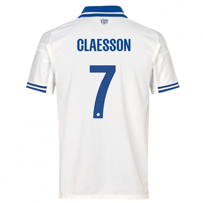 Danxen Hombre Camiseta Viktor Claesson #7 Blanco Azul 1ª Equipación 2025/26 La Camisa