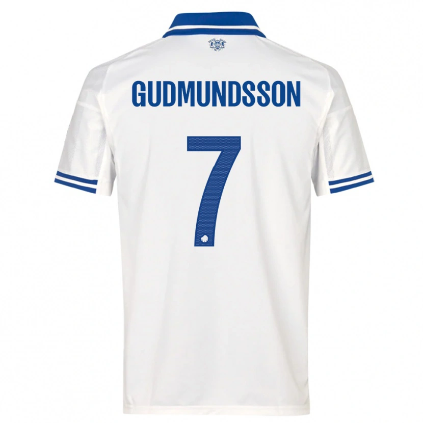 Danxen Hombre Camiseta Galdur Gudmundsson #7 Blanco Azul 1ª Equipación 2025/26 La Camisa