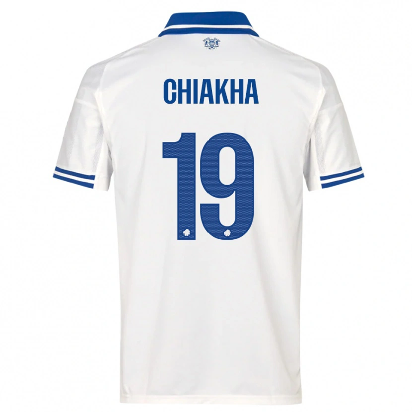 Danxen Hombre Camiseta Amin Chiakha #19 Blanco Azul 1ª Equipación 2025/26 La Camisa