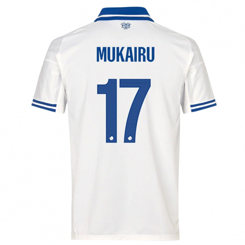 Danxen Hombre Camiseta Paul Mukairu #17 Blanco Azul 1ª Equipación 2025/26 La Camisa