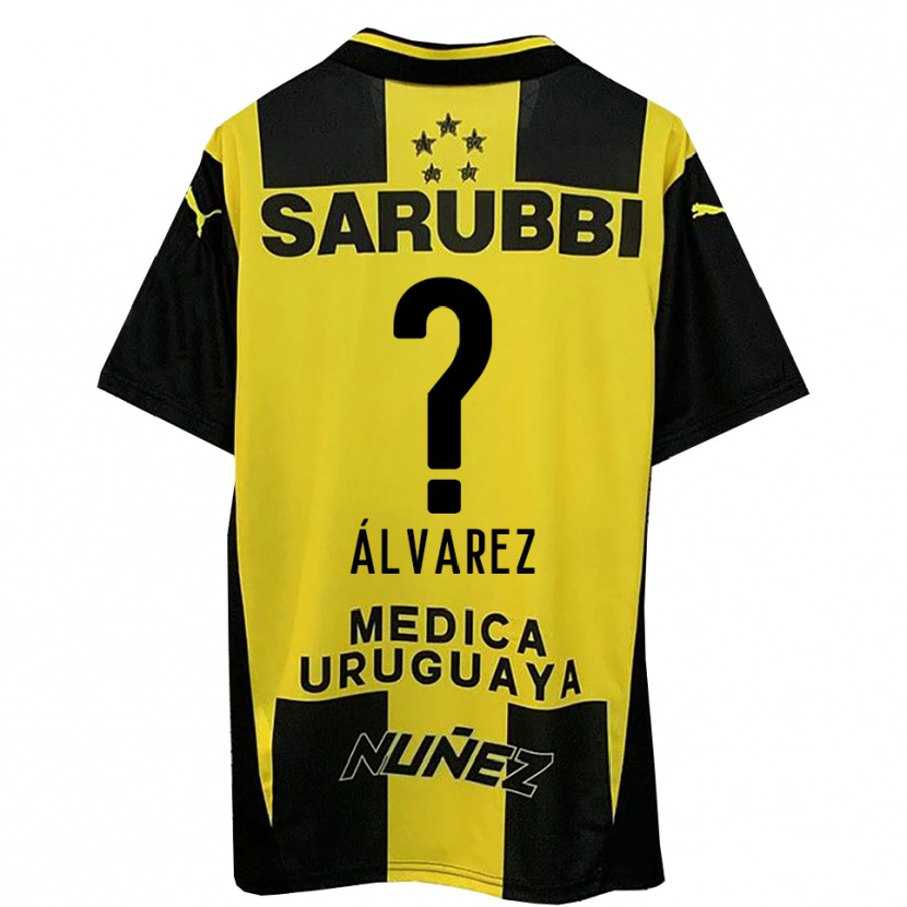 Danxen Hombre Camiseta Brandon Álvarez #0 Amarillo Negro 1ª Equipación 2025/26 La Camisa