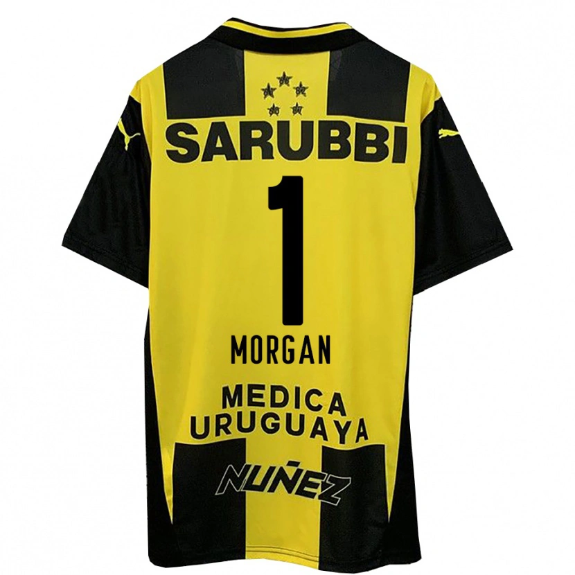 Danxen Hombre Camiseta Kevin Morgan #1 Amarillo Negro 1ª Equipación 2025/26 La Camisa