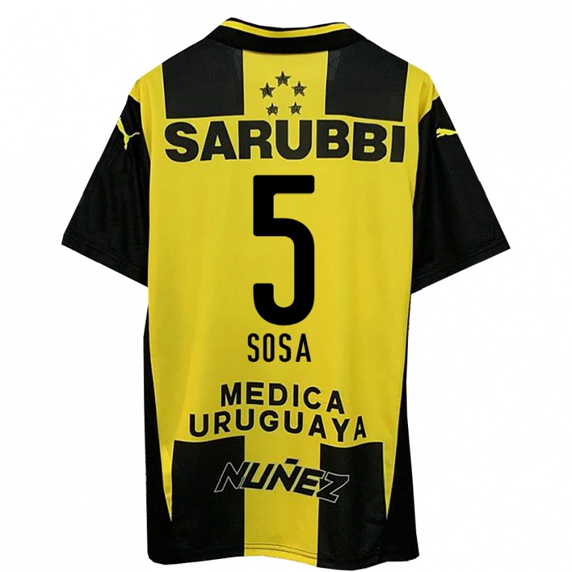 Danxen Hombre Camiseta Ignacio Sosa #5 Amarillo Negro 1ª Equipación 2025/26 La Camisa
