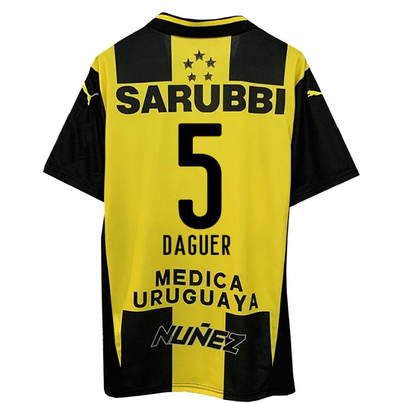 Danxen Hombre Camiseta Julio Daguer #5 Amarillo Negro 1ª Equipación 2025/26 La Camisa