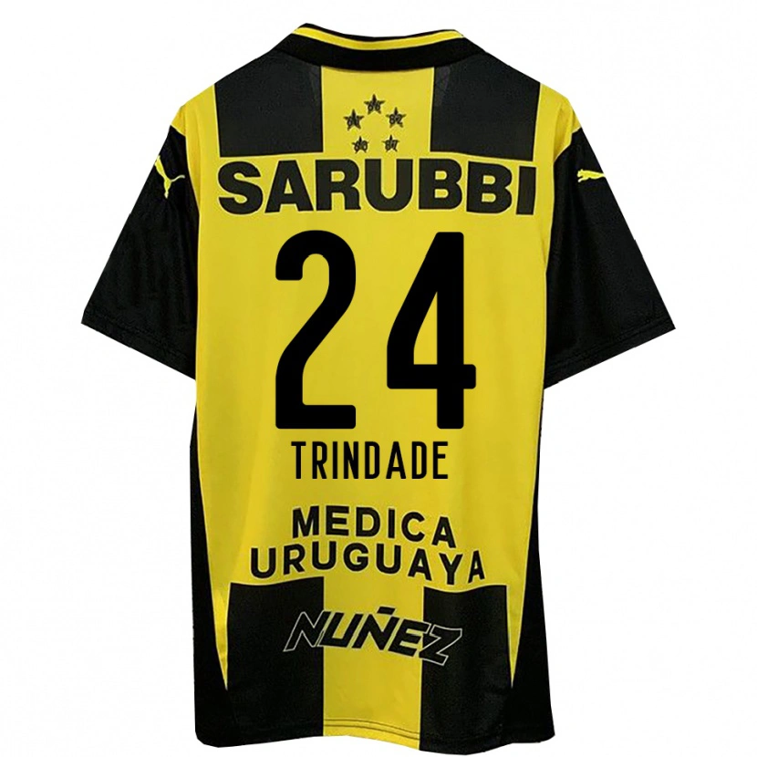 Danxen Hombre Camiseta Jesús Trindade #24 Amarillo Negro 1ª Equipación 2025/26 La Camisa