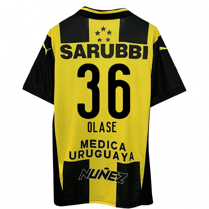 Danxen Hombre Camiseta Tomás Olase #36 Amarillo Negro 1ª Equipación 2025/26 La Camisa